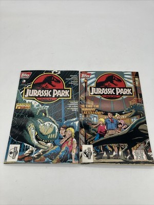Jurassic Park #3 & 4  (Topps Comics 1993) Fast Shipping + We Combine Shipping