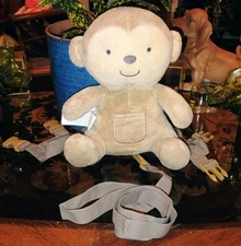 Carter Brown Monkey Child Safety Harness Buddy Plush Leash Protection Toddler M