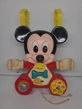 1984 Mickey Mouse Crib Busy Box Activity Center Great Condition Vintage