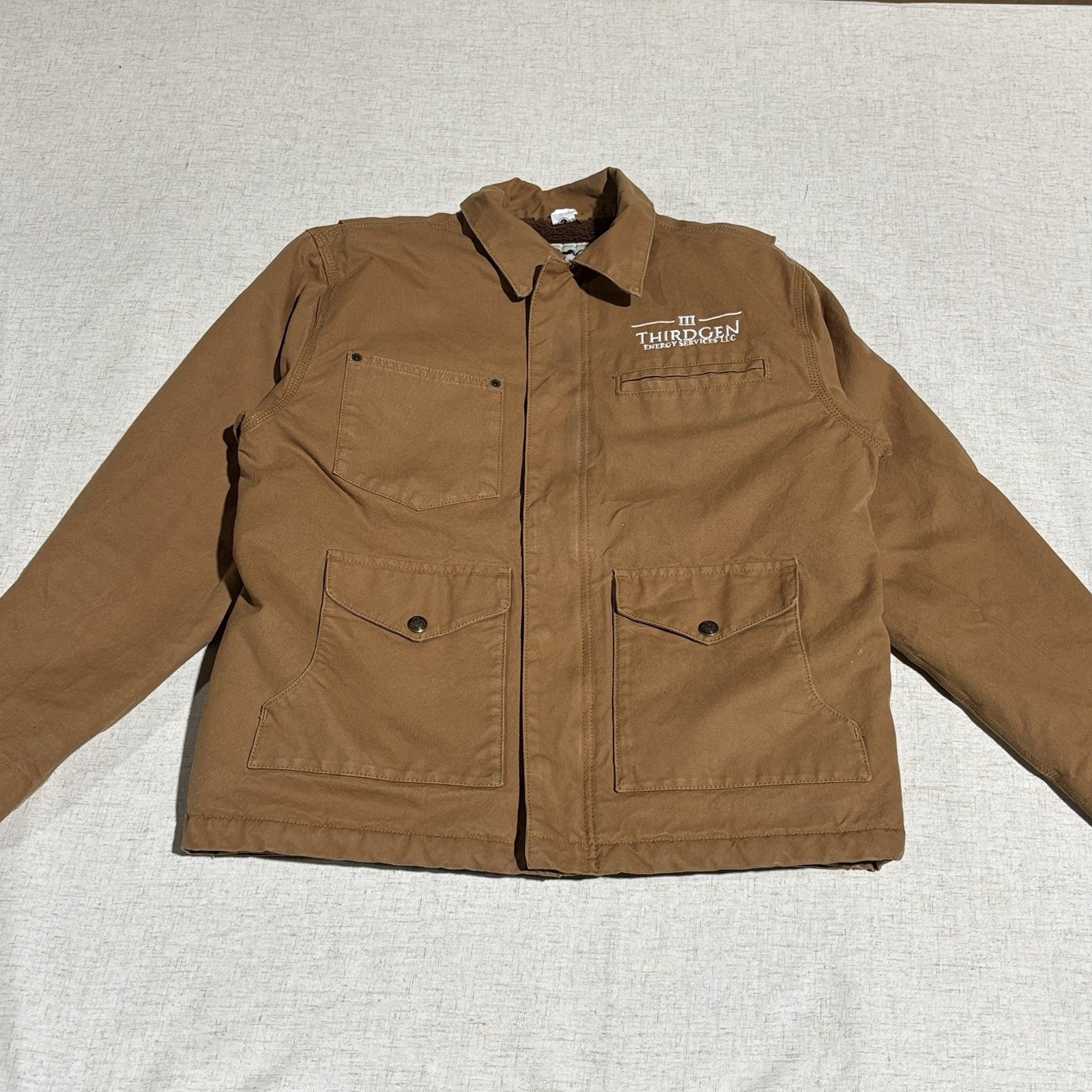 Schaefer Outfitter Rancher Jacket Mens Large Brown Canvas Blanket Lined Work