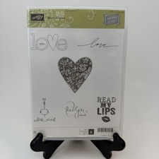 Stampin' Up BEST OF LOVE Cling Stamp Set 132987 Love You Read My Lips Heart