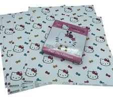 Hello Kitty 12" X 12" Card Stock Scrapbook Paper Lot Of 5  1 New Sizzle Die