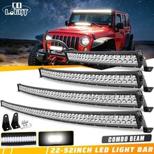 Led Light Bar 22 In 32 In 42 In 50 In 52in Curved Truck Lamps Off Road For Jeep