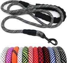 Maypaw Heavy Duty Rope Dog Leash, 3/4/5/6/7/8/10/12/15 FT Nylon Pet Leash, Soft