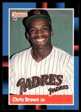 Chris Brown 1988 Donruss #483 Padres MLB READ FREE SHIPPING AutographDen