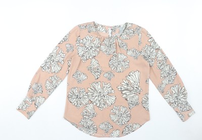 H&M Damenbluse rosa geblümt Größe 8