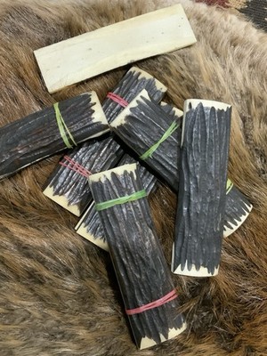 Camel Bone Scales, Stag Type Antler Jigged, 5  X 1/1/2  X 3/8  knife making