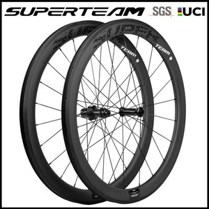 Superteam 700C Carbon Road Bike Wheelset – 60mm Front / 88mm Rear
