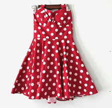Ixia y2k Red & White Polka Dot Mini Halter Dress Retro Summer 4th of July