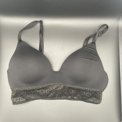 Body by Victoria's Secret Padded No Wire Bra 32A Black Lace Wireless Pullover