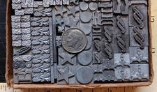 Antique Letterpress border, stars, ornaments, brackets up to 30pt  Type U39