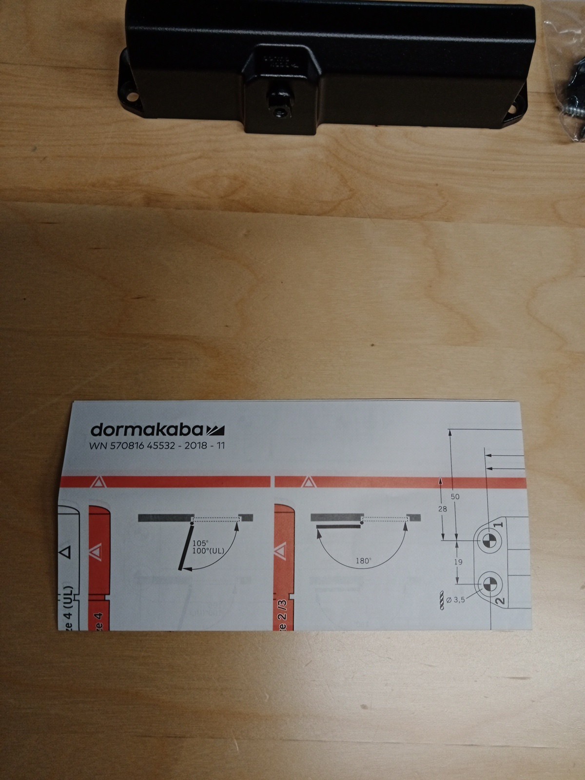 dormakaba RAL9005 Black Finish Door Closer