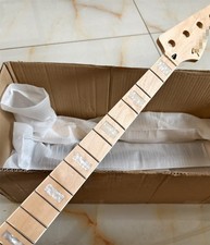 DIY 4 string 20 Fret maple Fretboard block inlay J BASS guitar neck Gloss