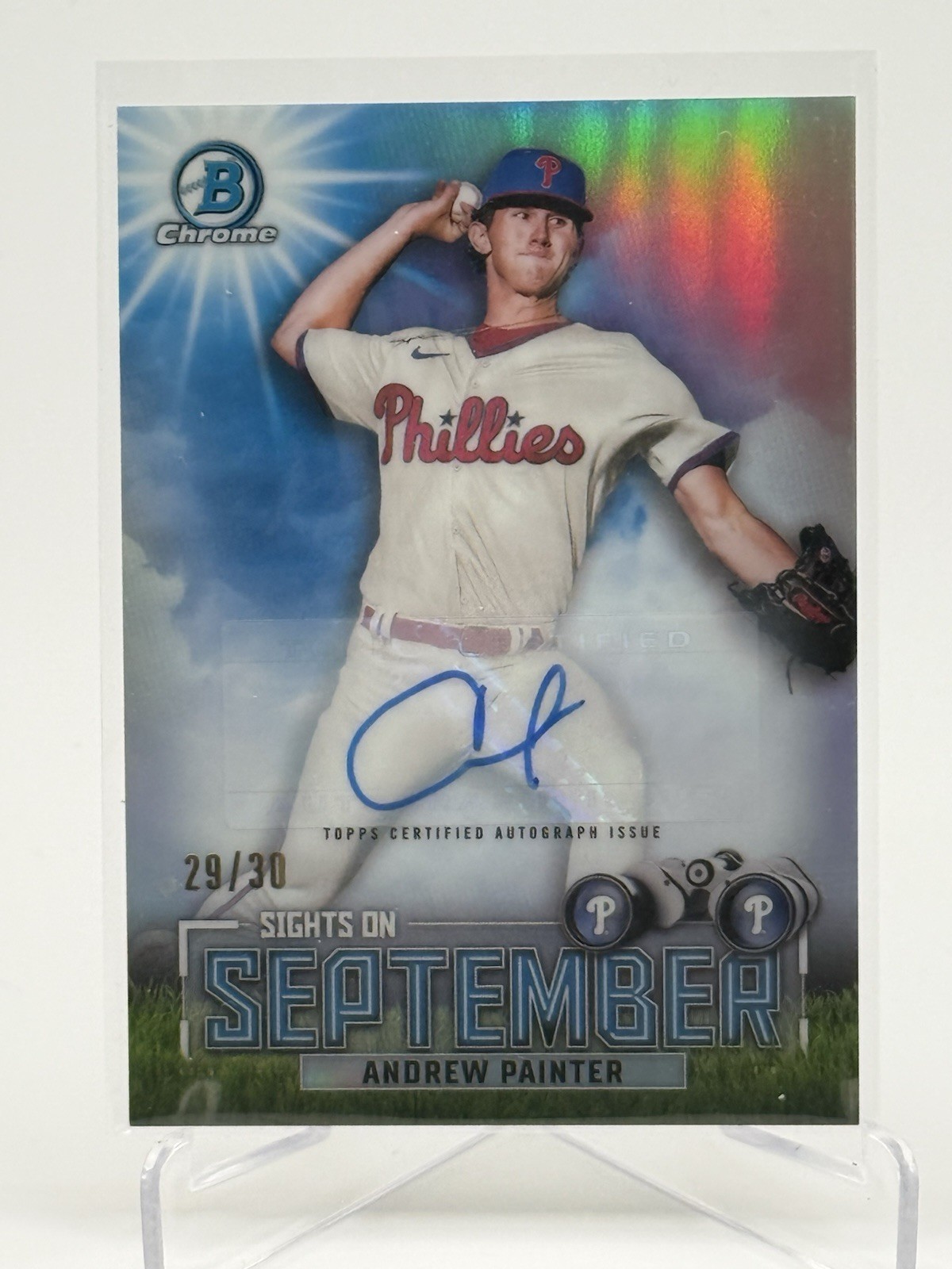 2023 Bowman Chrome Phillies Sights on September Andrew Painter 29/30 AUTO