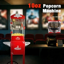 Popcorn Machine with Cart ,Wheels & 10 Oz Kettle Popcorn Maker Measuring