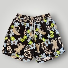 Vilebrequin Boys Swim Trunks Black Gecko Floral Print Size L Kids Shorts