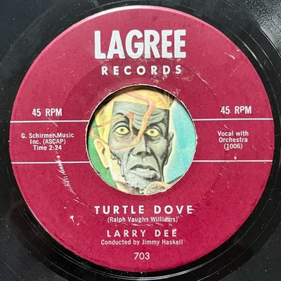 HEAR Larry Dee 45 Turtle Dove / Am I Just Your Clown LAGREE R&B doo wop