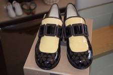 clarks orla kiely/orla alice  size 5.5 brown combi lea