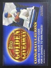 Nolan Ryan 2012 Topps Update Golden Giveaway Code Card Texas Rangers #GGC-22