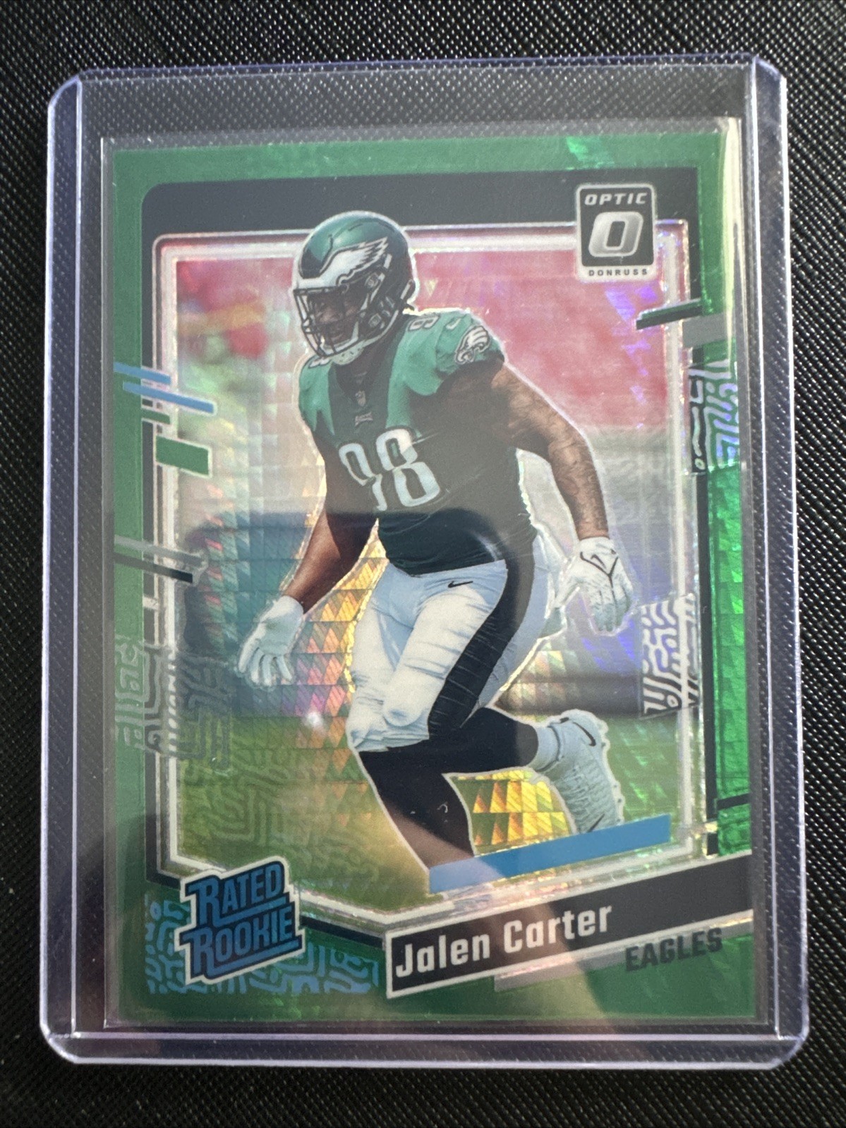 2023 Panini Donruss Optic - Rated Rookie Jalen Carter #281 Green Hyper Prizm...