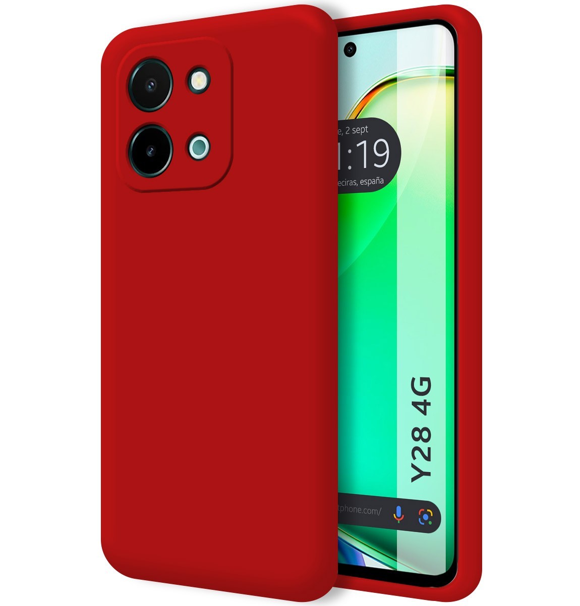 Cover Silicone Liquido Ultra Morbida per Vivo Y28 4G Colore Rossa