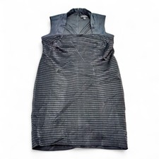 R M Richards Black Pleated Sheath Dress Size 20W