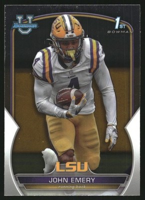 2022 Bowman U Chrome John Emery #67 LSU Tigers
