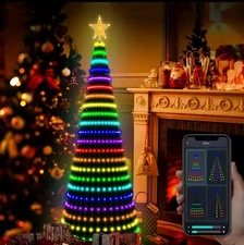 Smart Christmas Tree Lights 400 RGB LED w/ Remote App Control & Music Sync