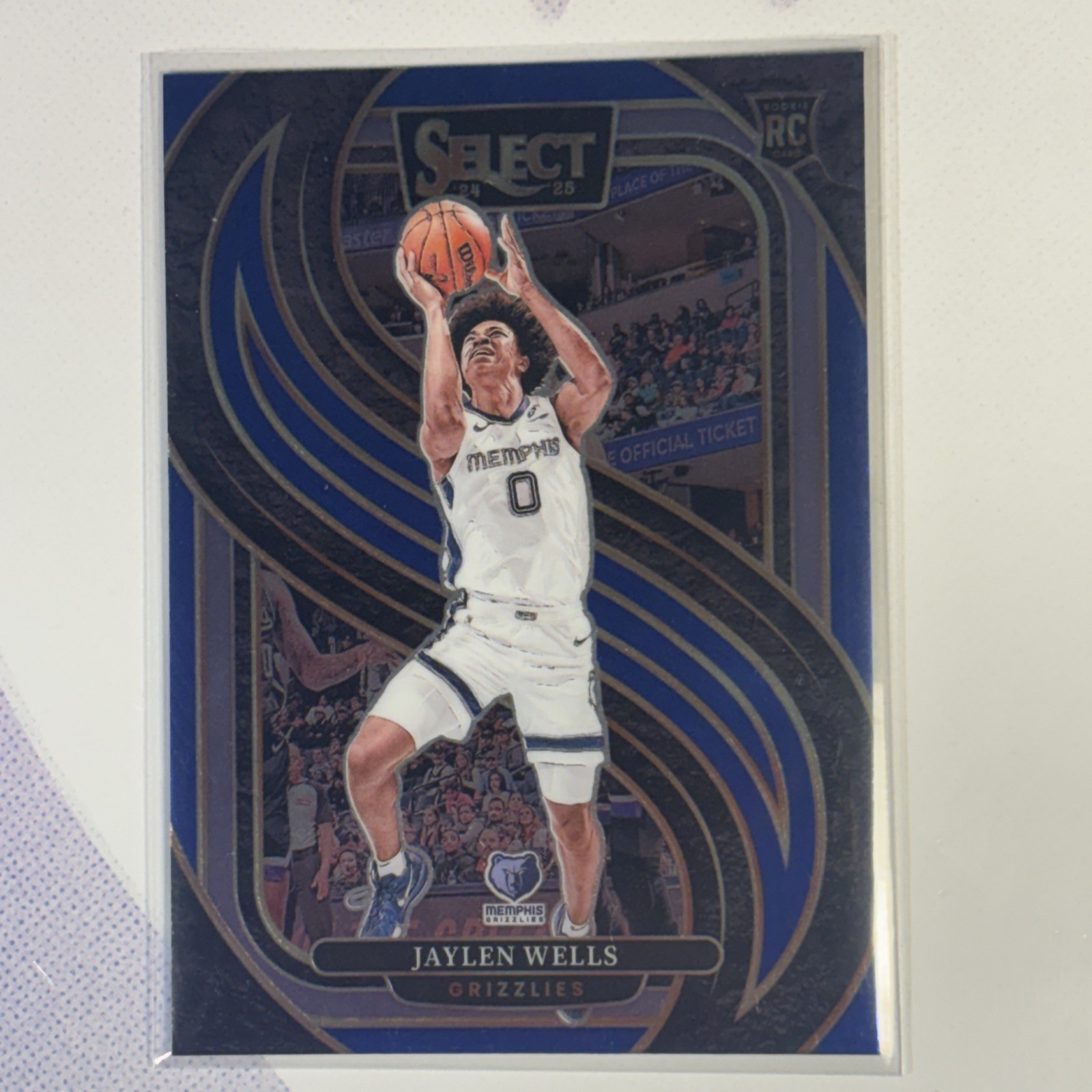 2024-25 Panini Select - Premier Level Jaylen Wells #188 Blue Prizm (RC)