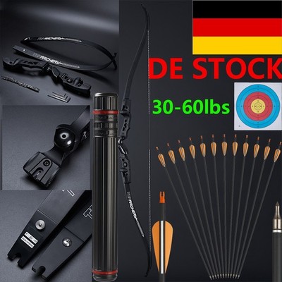 62''Bogenschießen ILF Takedown Bogen Recurve Bogen & Kohlenstoff Pfeil Jagd Ziel