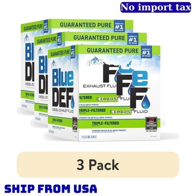 3 pack BlueDEF Diesel Exhaust Fluid 2.5 Gal Box for Diesel Vehicle SCR System