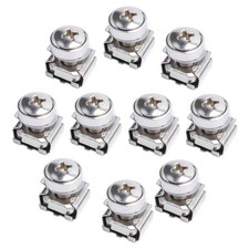 10Pack Rack Mount Cage Nuts, Screws and Washers for Rack Mount Server Cabinet,