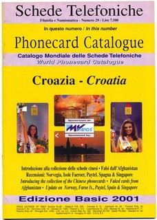 Telefonkartenkatalog "TK Katalog Kroatien Edit. Basic 2001" gebr./used