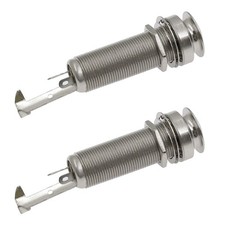 2Pcs 1/4 Stereo Mono End Pin Output Jack Socket for Acoustic Guitar Bass