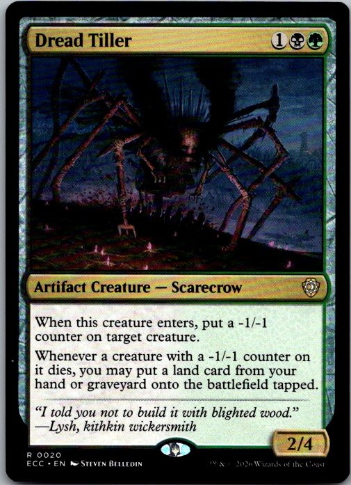 Dread Tiller 20 Rare Commander: Lorwyn Eclipsed Magic: The Gathering Near Mint