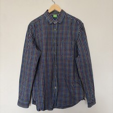 Hugo Boss Burro Mens Checked Button Up Shirt