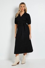 Dorothy Perkins Black Midi Dress Womens Daywear Dresses