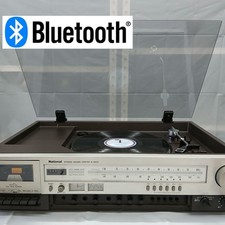 National S-580N Record Player Bluetooth Cassette Vintage Japan