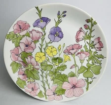 Ernestine Salerno Amaryllis Floral Plates Set of 3 Italy 10 3/8” Dinnerware