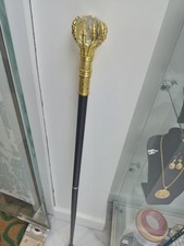 Gold Claw & Crystal Ball Walking Cane / Decorative Sceptre