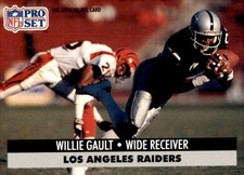1991 Pro Set #190 Willie Gault Los Angeles Raiders Card