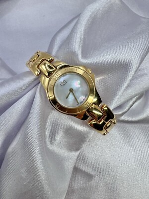 Women s Gold Tone ESQ by Movado Gold Tone Watch MOP Dial Dainty Modern Watch