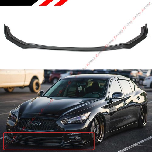 Carbon Fiber Chin Spoiler fits for Infiniti Q50 Base Sedan 2014-2017 Front Bumper