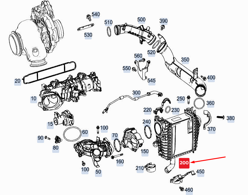 2019 MERCEDES E Class W213 2.2 Diesel Intercooler Radiator 