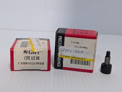 Lot of 2 McGill CFE 1/2 SB Cam Follower Precision Bearings
