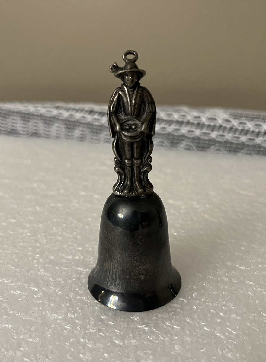 Vintage 1980-84 Reed & Barton Nativity Bell - Pewter & Silverplate 