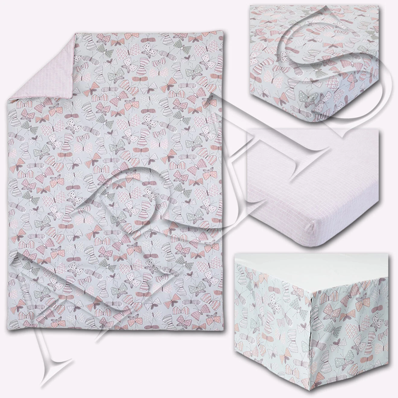 Arden Butterfly 4 pc. Crib Bedding Set by Dwell Studios