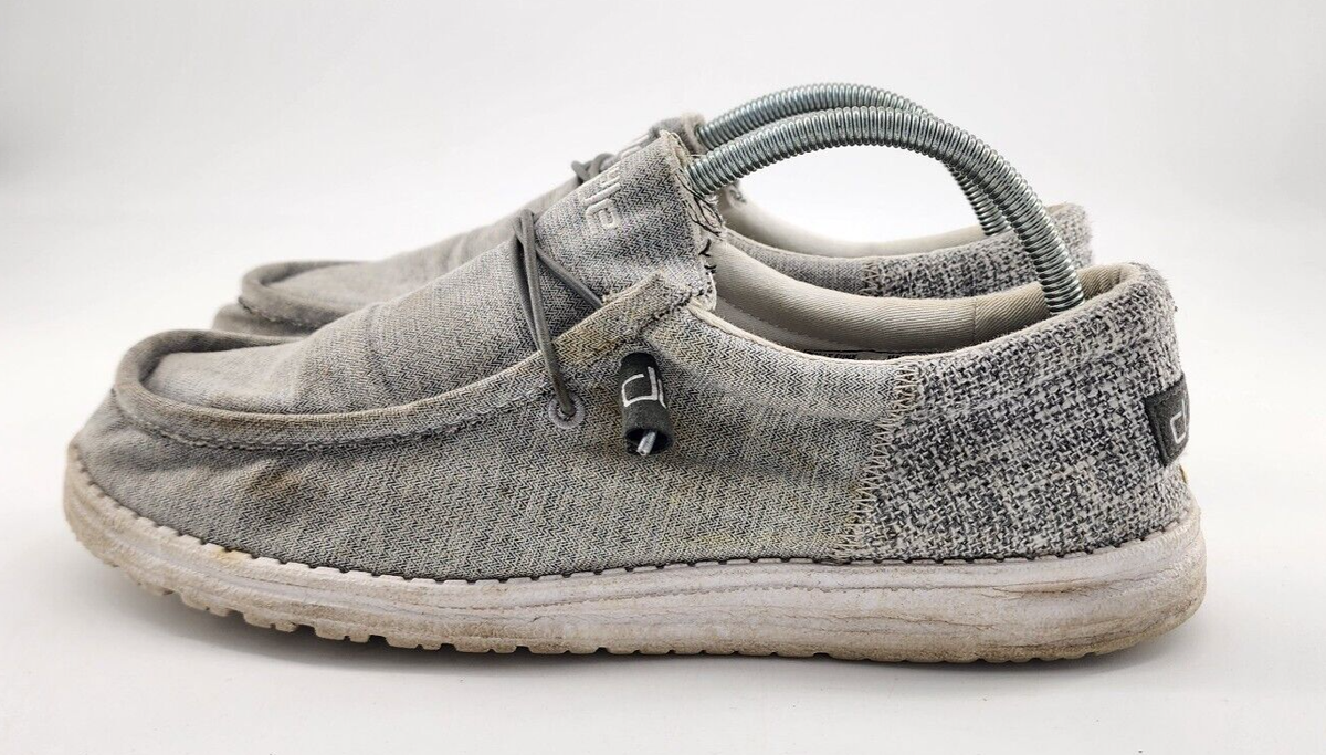 Hey Dude Wally Funk Magnetite Men\'s Light Gray Loafers size 13 Amazon.com | HEYDUDE Wally Funk - Jacquard Bungee | Loafers  main image 2