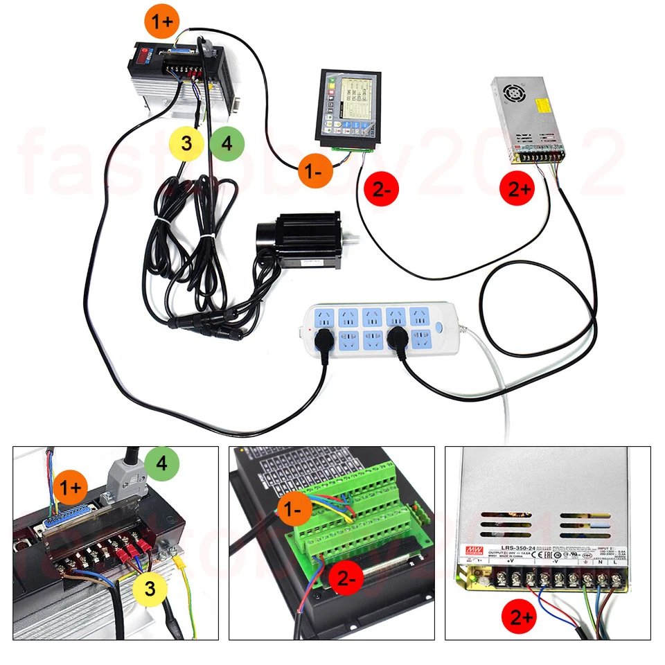 400W 1.27NM CNC AC Servo Motor NEMA24 220V Servo Driver Controller Kit 3000RPM - Image 3 of 4