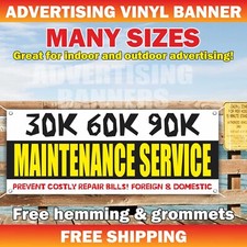 MAINTENANCE SERVICE Advertising Banner Vinyl Mesh Sign AUTO REPAIR MECHANIC AC